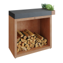 OFYR Butcher Block Storage 90 mit Keramikplatte, dunkelgrau