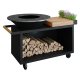 OFYR Island Black PRO 100-100 mit Teakholz Platte