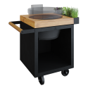 OFYR Kamado Table Black 65 PRO Teakholz Kamado Joe