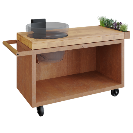 OFYR Kamado Table PRO mit Teakholz Platte