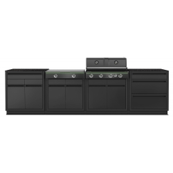 Outdoorchef Outdoorküche HEAT X-415/245 Granit-Arbeitsplatten