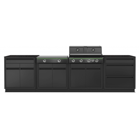 Outdoorchef Outdoorküche HEAT X-415/245 Granit-Arbeitsplatten
