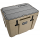 Petromax Haft-Auflage, Kühlbox 50 Liter, grau mit Linien