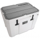 Petromax Haft-Auflage, Kühlbox 50 Liter, grau mit Linien