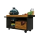 OFYR Big Green Egg Table PRO Black mit Teakholz Platte