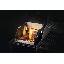 Napoleon Edelstahl Sizzle Zone ™ Windschutz und Spießehalter, klein